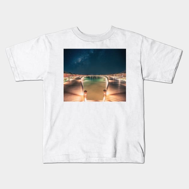 Water Villas Kids T-Shirt by jswolfphoto